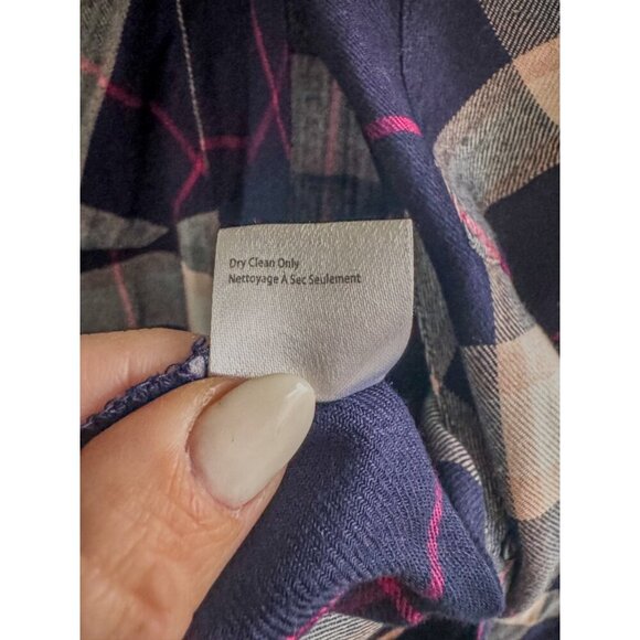 Sandra Ingrish Hunter Plaid Long-sleeve Button-down Shirt Women Blue M - Picture 4 of 13